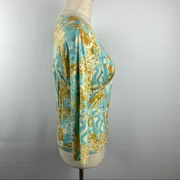 Cabi  3/4 Sleeve V Neck Tee Shirt Size L - Picture 5 of 7